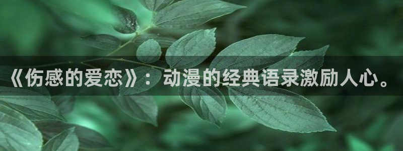 风车动漫7：《伤感的爱恋》：动漫的经典语录激励人心。